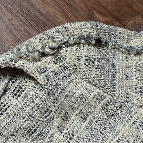 Zara Cream/Gray Tweed Blazer Jacket - Picture 4 of 7